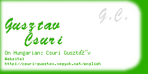 gusztav csuri business card